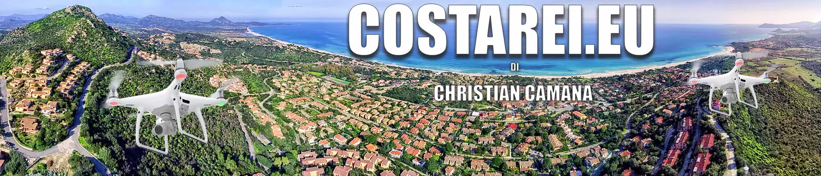 Panoramica aerea di Costa Rei realizzata con drone da Christian Camana.